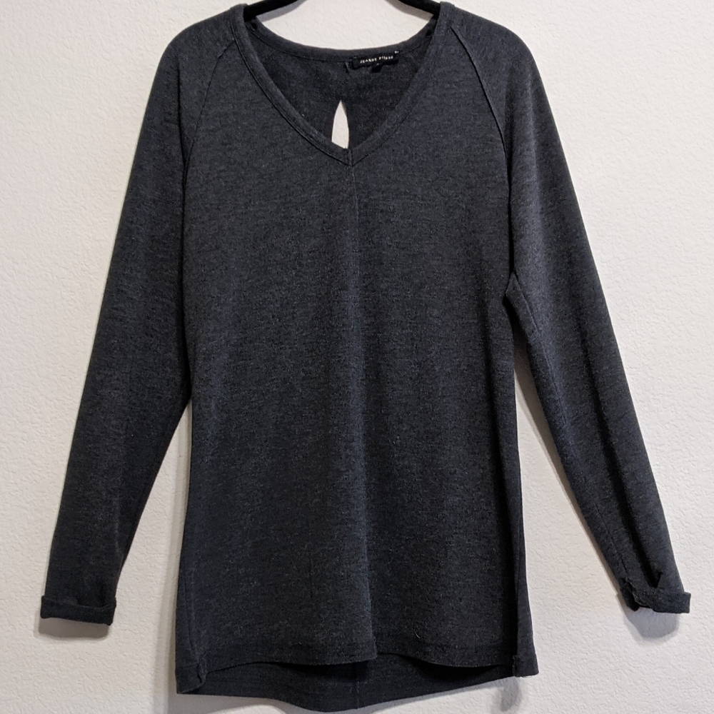 Jeanne Pierre Gray Sweatshirt Tunic Size Small